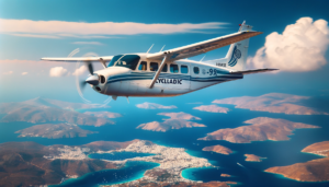 single turbine Cessna 208B Caravan with Cycladic branding 2